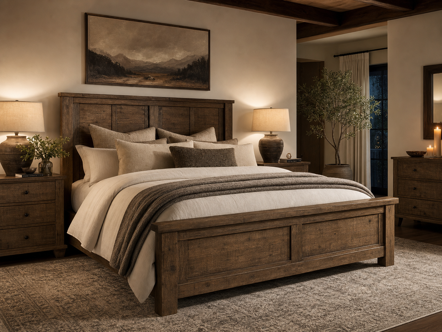 Pottery Barn Benchwright King Bed Frame